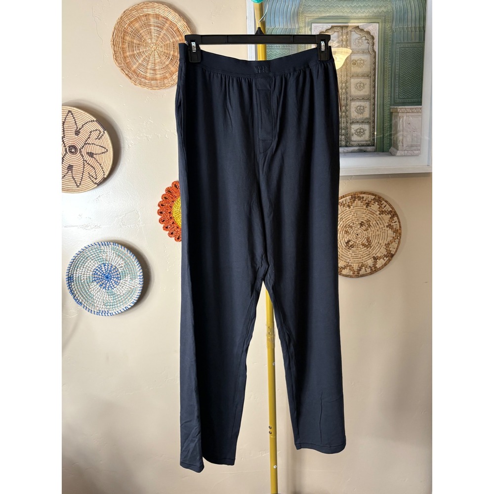 SKIMS Boyfriend Loose Pant Onyx Black Pajama Sleep Lounge Pants AP-PNT-1371 L